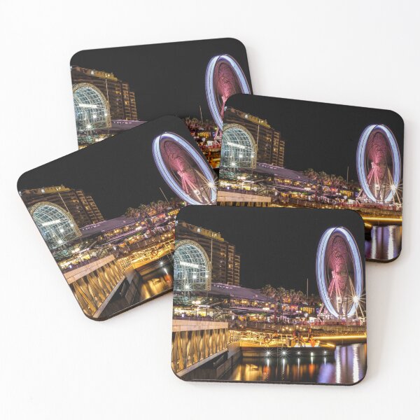 Item preview, Extravagant lights of Sydney Darling Harbour and its Ferris Wheel designed and sold by VadimK.