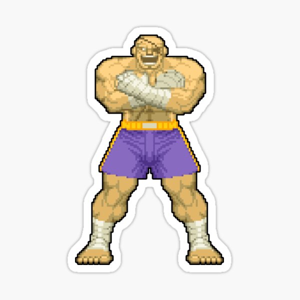 Vista previa del artículo con la obra «Sagat Laughing Sprite CVS2», diseñado y vendido por hayesade.