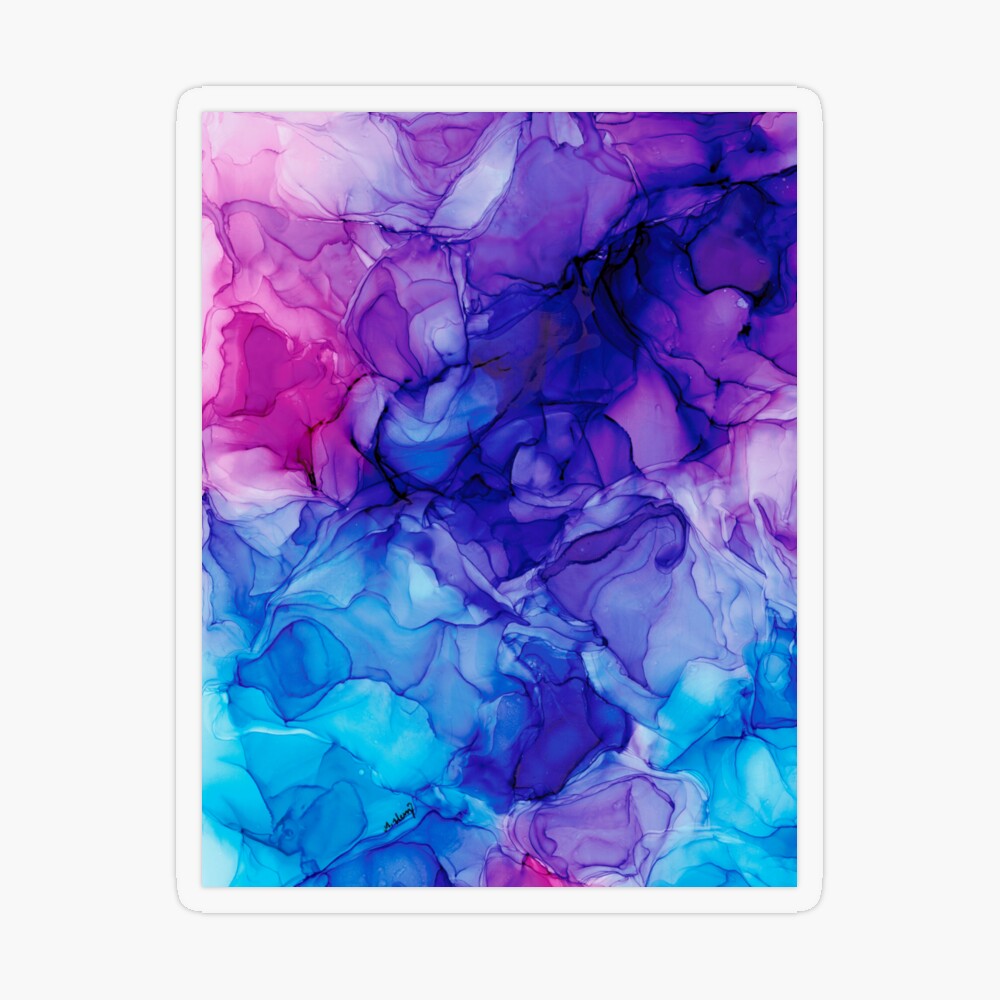 Pink, Purple Blue Alcohol Ink Papers Graphic by StickerAddiction · Creative  Fabrica