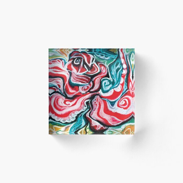 christmas colors present design Acrylic Block