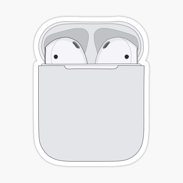 "AirPod case drawing" Sticker for Sale by FrizbeeEyes Redbubble