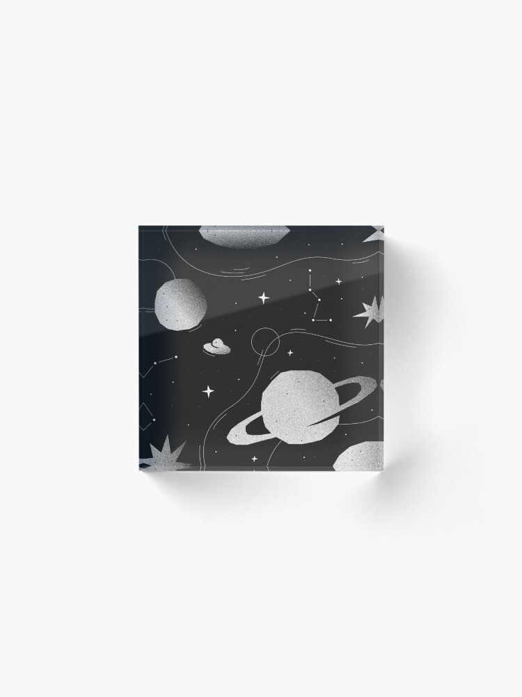 Alternate view of You are my universe Acrylic Block