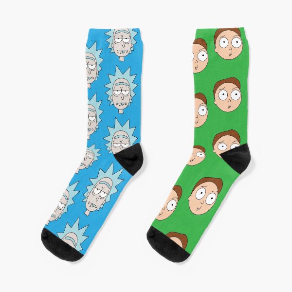 Rick et Morty Heads Pattern Chaussettes