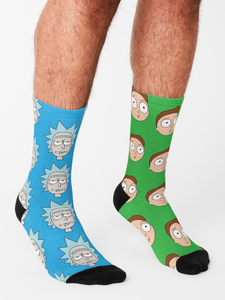 Alternate view of Rick And Morty Heads Pattern Socks