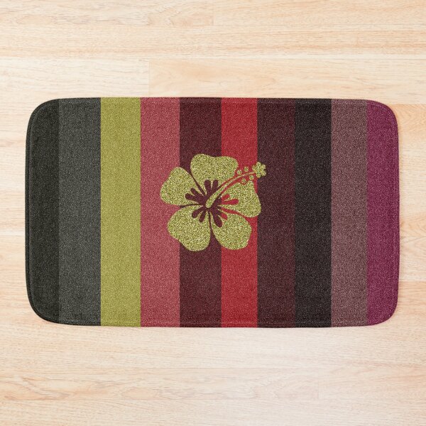 Item preview, Hibiscus Flower on Glitter Stripes  designed and sold by BloomCatB.