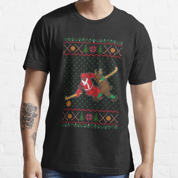 This Is My Christmas Pajama Xmas Santa Ice Hockey Gifts T-shirts Crewneck Sweatshirt Black/S