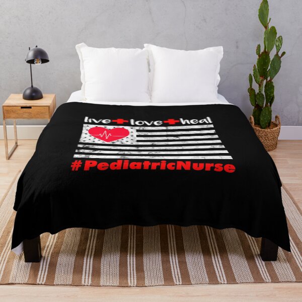 Item preview, Nurse Flag design Love Heal Pediatric American Peds Nursing designed and sold by CreatedByHeidi.