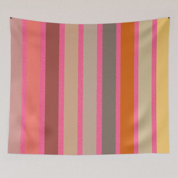 Item preview, Multiple Linen-Textured Stripes with Pink Twist designed and sold by BloomCatB.