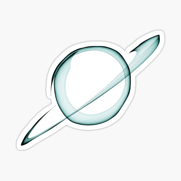 Little blue turquoise planet Sticker