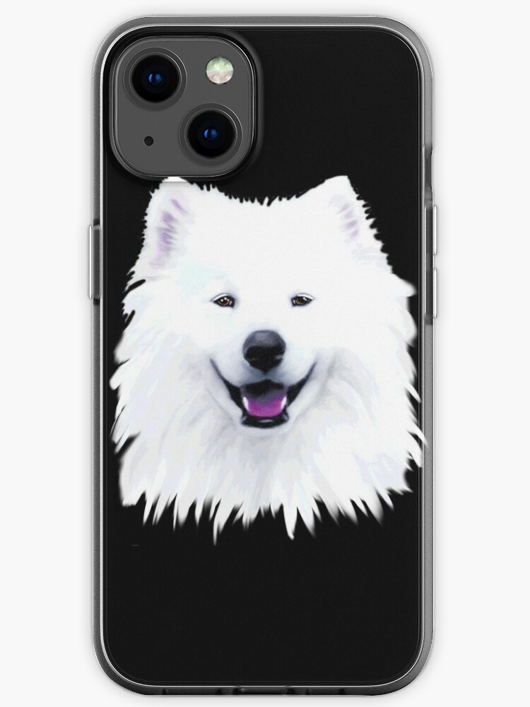 White Fluffy Dog iPhone Cases & Covers