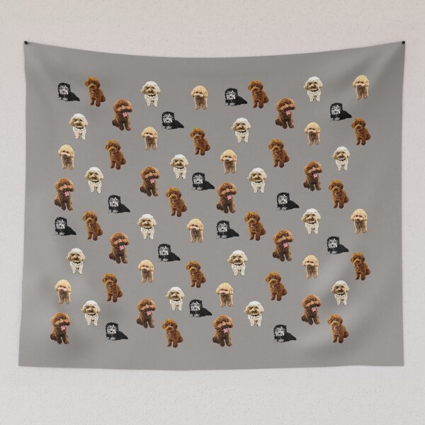 Item preview, We are family pattern in gray designed and sold by Quick Brown Fox Canada.