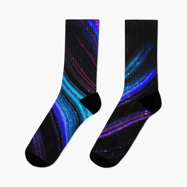 Aperçu de l'œuvre Lignes de chevron galaxie bleu et violet métallisé scintillant faux scintillements créée et vendue par PLdesign.