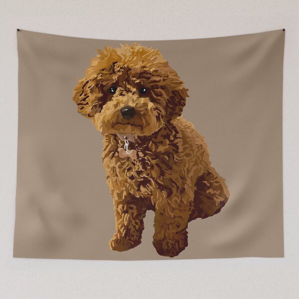 Item preview, Ginger the Toy Poodle in Beige designed and sold by Quick Brown Fox Canada.