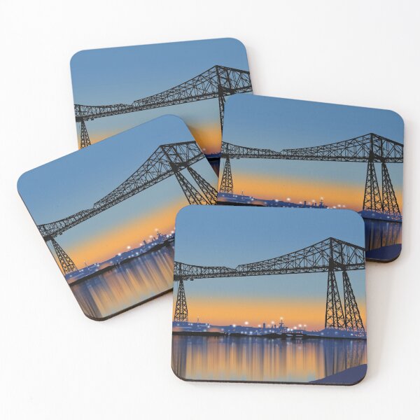Item preview, Tees Transporter Bridge, Middlesbrough at dusk designed and sold by Richard O'Neill Art.