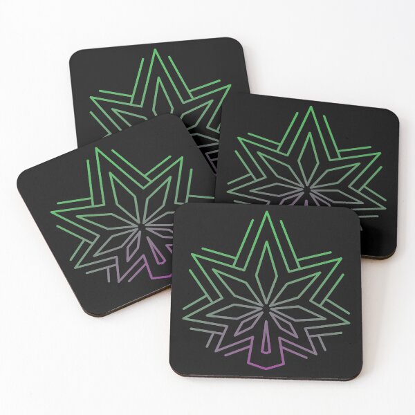 Item preview, Geometric Cannabis leaf in green & purple designed and sold by Mark0Designs.