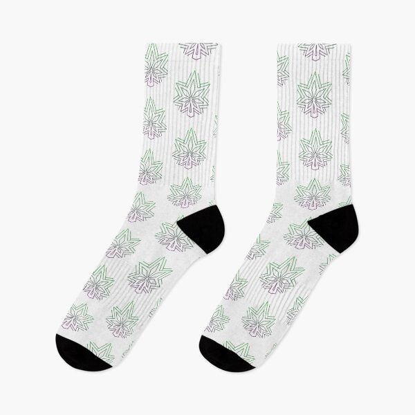 Item preview, Geometric Cannabis leaf in green & purple designed and sold by Mark0Designs.