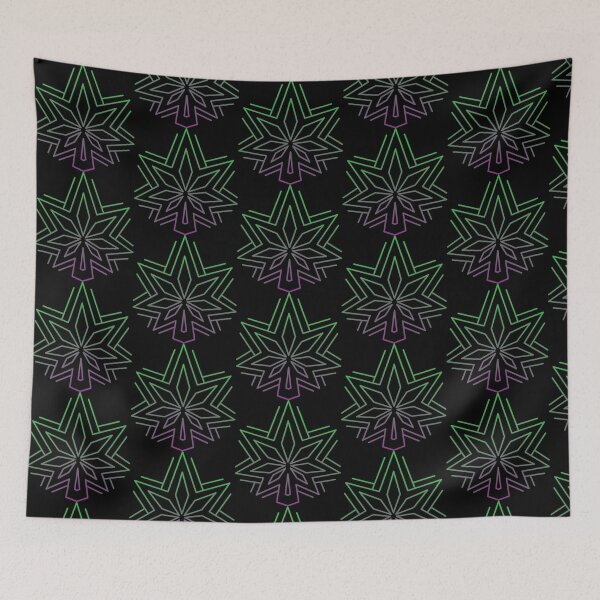 Item preview, Geometric Cannabis leaf in green & purple designed and sold by Mark0Designs.