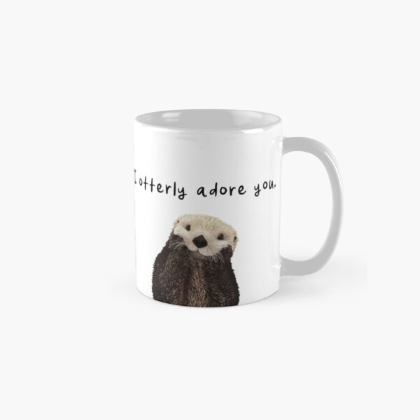 Je t'adore Otterly: Amour mignon de loutre Mug classique