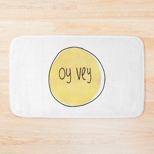 Item preview, Oy Vey Yellow Watercolor and Ink Print designed and sold by DorkRind.