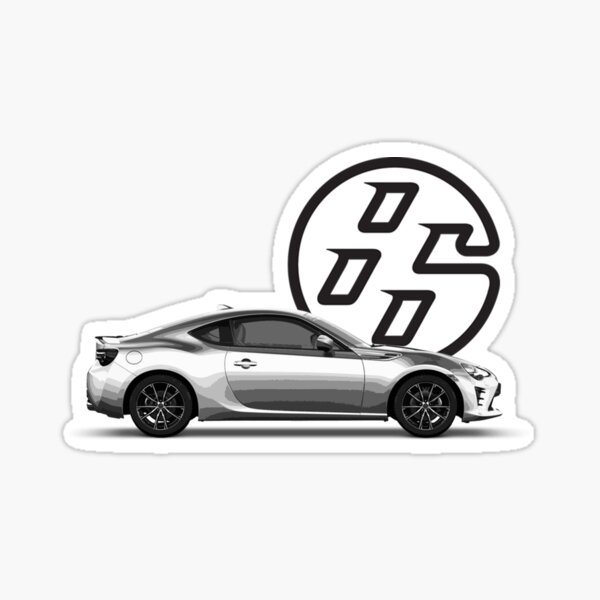 GT86 Side WhiteBlack Sticker