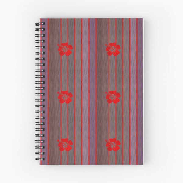 Item preview, Red Hibiscus Flower on Stripes designed and sold by BloomCatB.