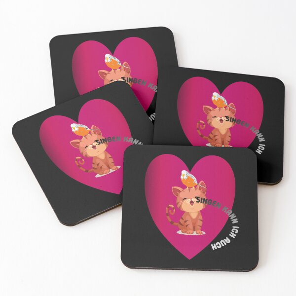 Item preview, Budgie, cat in duet, heart and soul? designed and sold by Bodino.