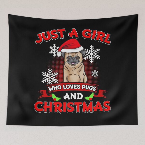 Item preview, Cute Christmas Pugs Lover For Women Or For Girls designed and sold by UniQueensShop.