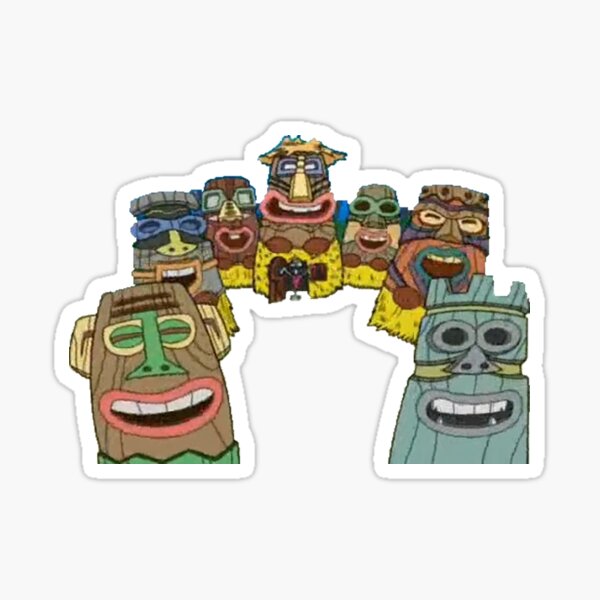 Item preview, Sticker tiki tiki - Spongebob designed and sold by blue-liv.
