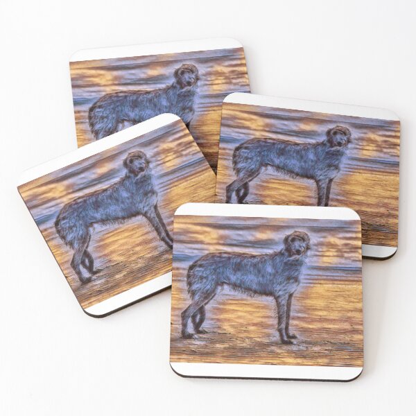 Item preview, Scottish Deerhound on a Scottish Beach designed and sold by DeerhoundRhodry.