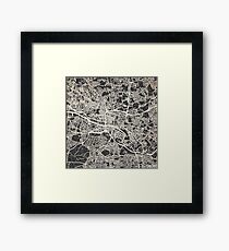 Glasgow map Framed Print