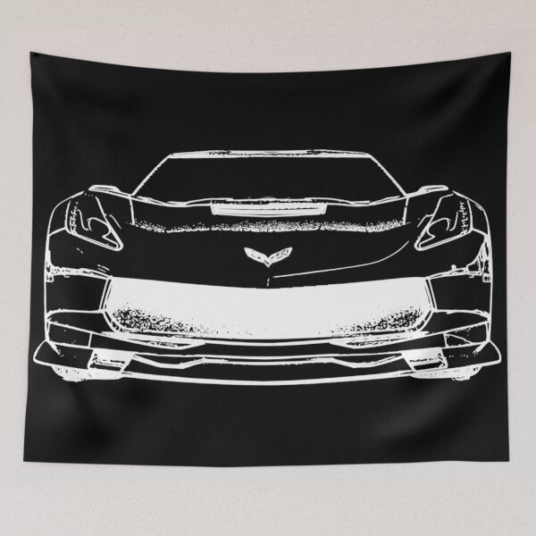 Item preview, Corvette C7 White Sketch designed and sold by CharlieCreator.