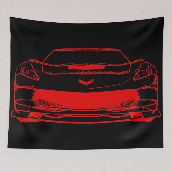 Item preview, Corvette C7 RED Sketch designed and sold by CharlieCreator.