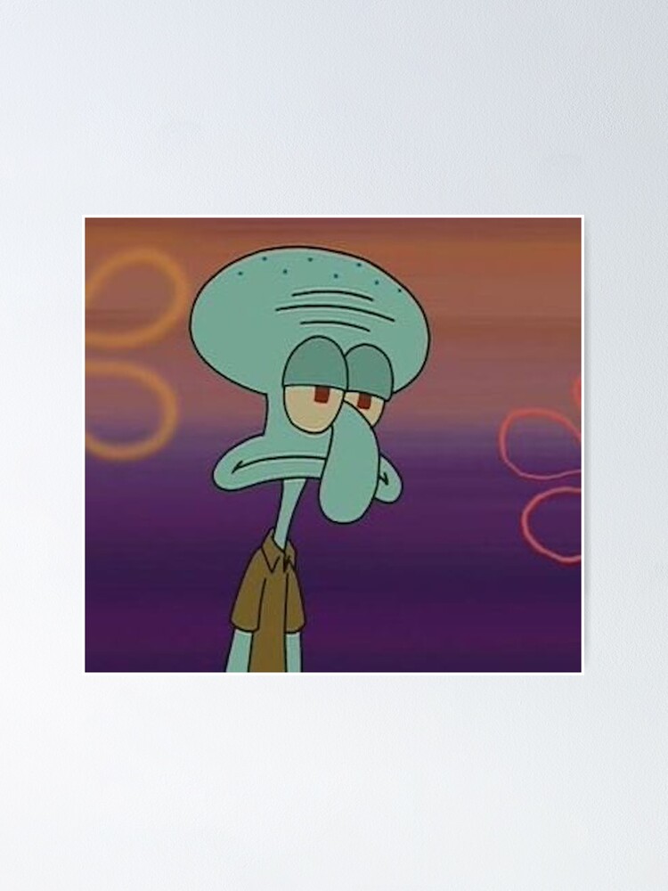 Poster ''triste squidward' : autre vue. 