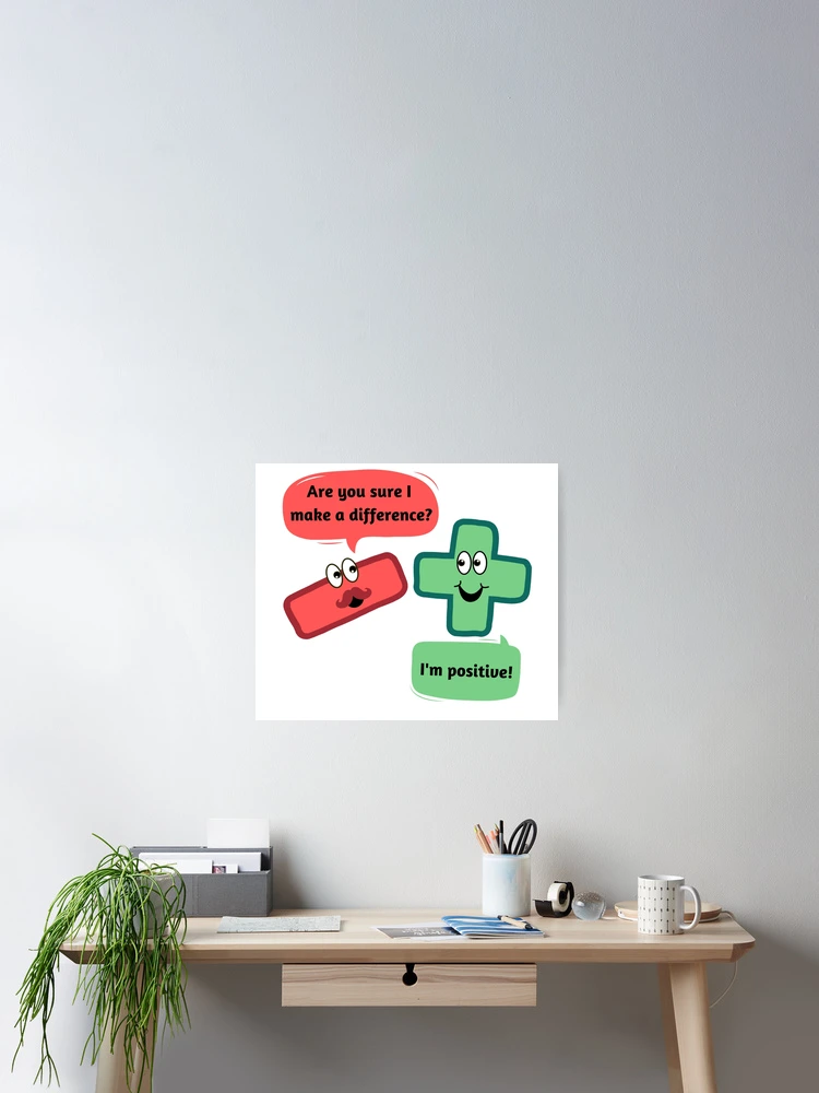 Thumbnail 2 of 3, Poster, Make a Positive Difference Math designed and sold by SmileWit.