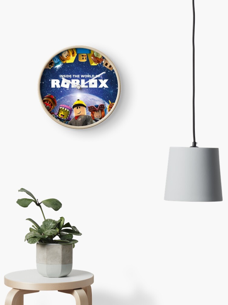 Inside The World Of Roblox Games Clock By Best5trading Redbubble - the world of roblox games city sticker by best5trading redbubble