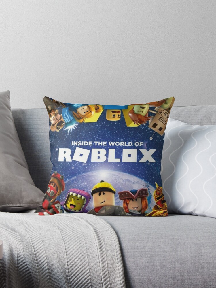 Inside The World Of Roblox Games Throw Pillow By Best5trading Redbubble - roblox captain sw7