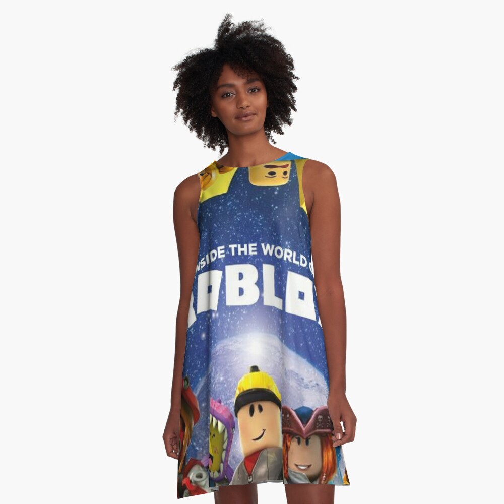 Inside The World Of Roblox Games A Line Dress By Best5trading Redbubble - basketball roblox games