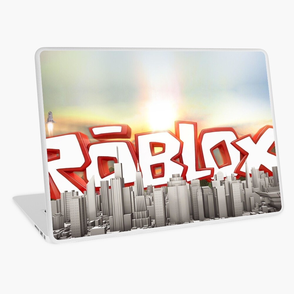 The World Of Roblox Games City Laptop Skin By Best5trading Redbubble - roblox log gold pullover hoodie by best5trading redbubble