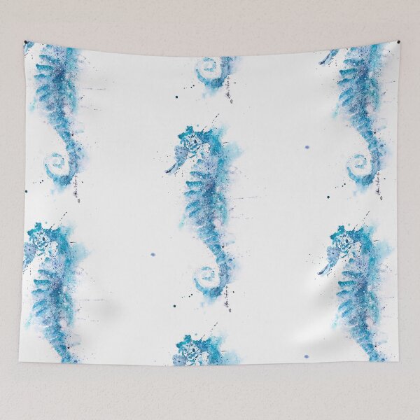 Item preview, Seahorse Painting Seahorse Art Seahorse Watercolour Painting by Syman Kaye - Modern Seahorse Art designed and sold by Syman Kaye.