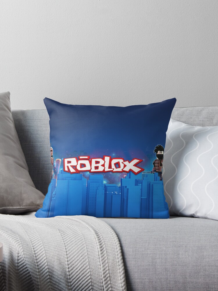 Roblox Games Blue Throw Pillow By Best5trading Redbubble - roblox logo blue comforter by best5trading redbubble