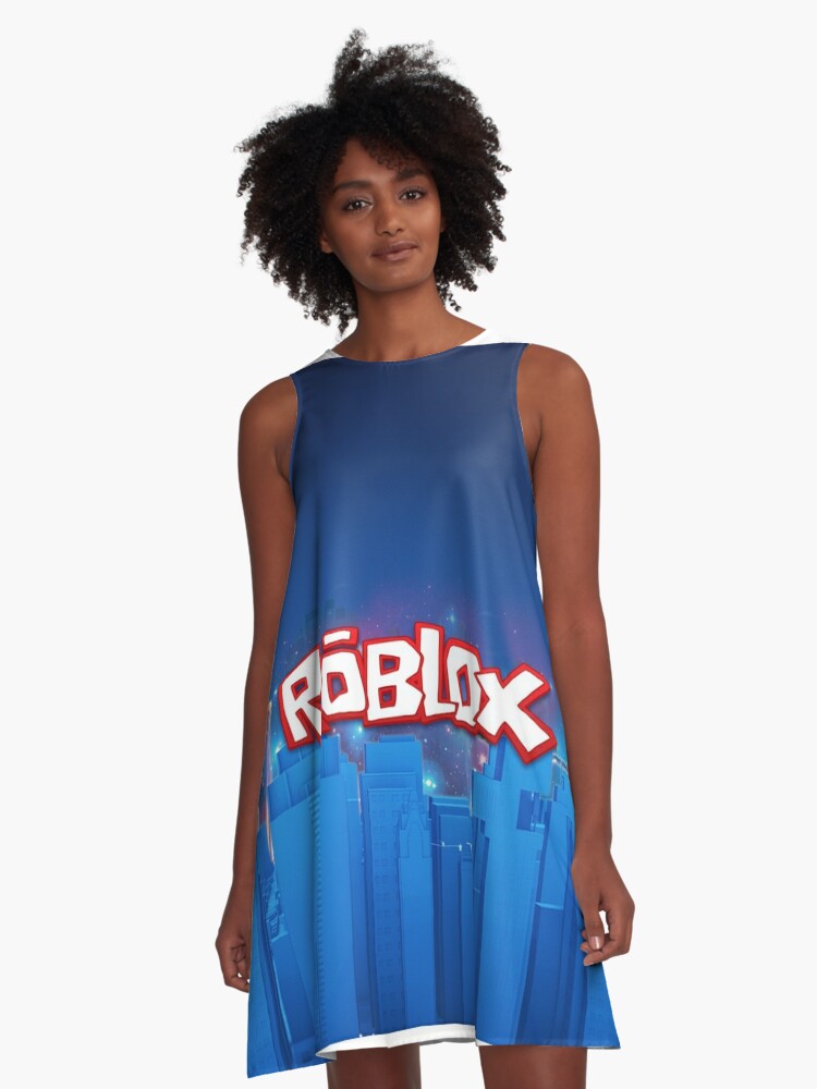Roblox Games Blue A Line Dress By Best5trading Redbubble - blue hair girl roblox