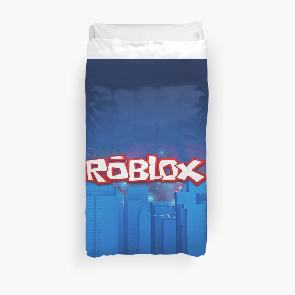 Roblox Games Blue Duvet Cover By Best5trading Redbubble - roblox log gold pullover hoodie by best5trading redbubble