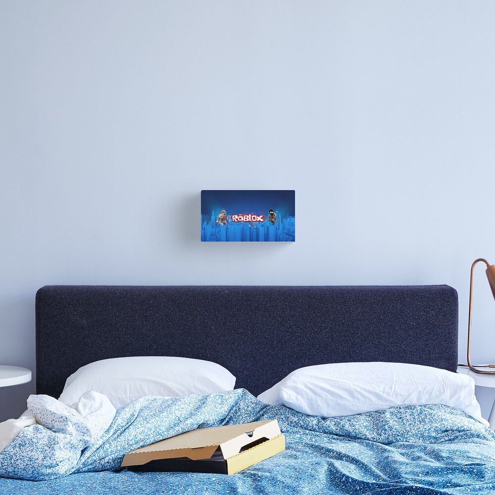 Roblox Games Blue Canvas Print By Best5trading Redbubble - blue bed roblox