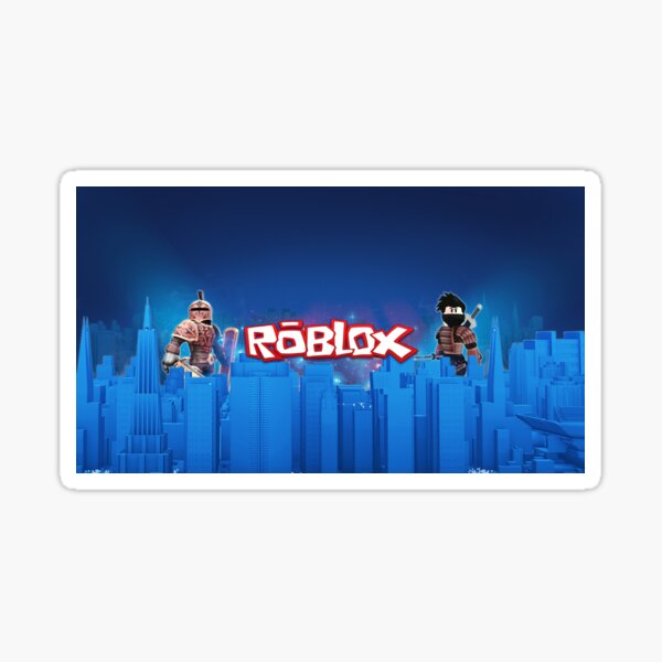 Roblox And Family In A Round Area Sticker By Best5trading Redbubble - blue aesthetic x roblox