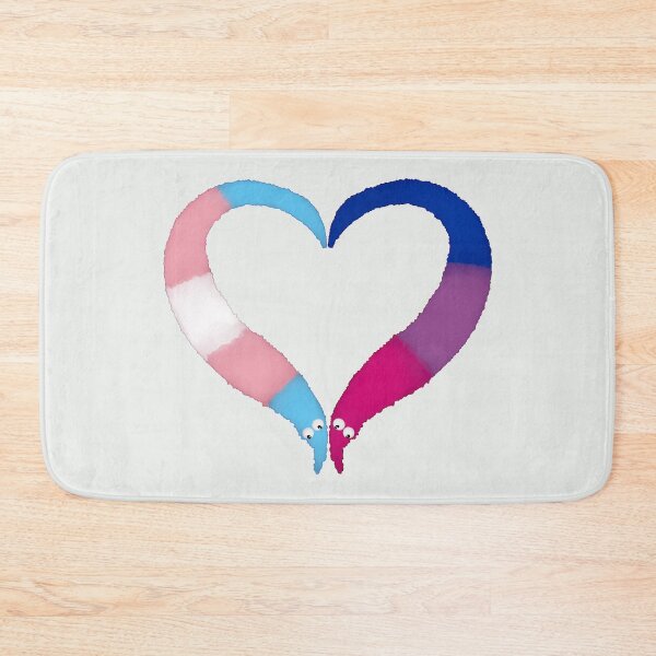 Item preview, Trans Bi Worm on a String Heart designed and sold by guavaowl.