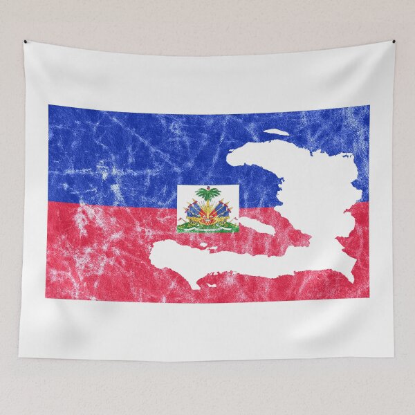 Item preview, Haiti Flag Silhouette designed and sold by crizzinho.