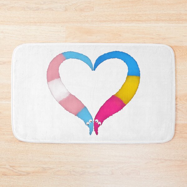 Item preview, Trans Pan Worm on a String Heart designed and sold by guavaowl.