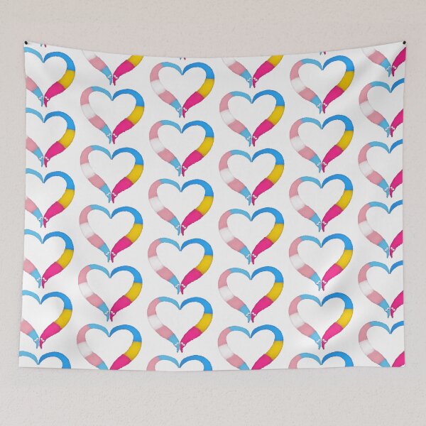 Item preview, Trans Pan Worm on a String Heart designed and sold by guavaowl.