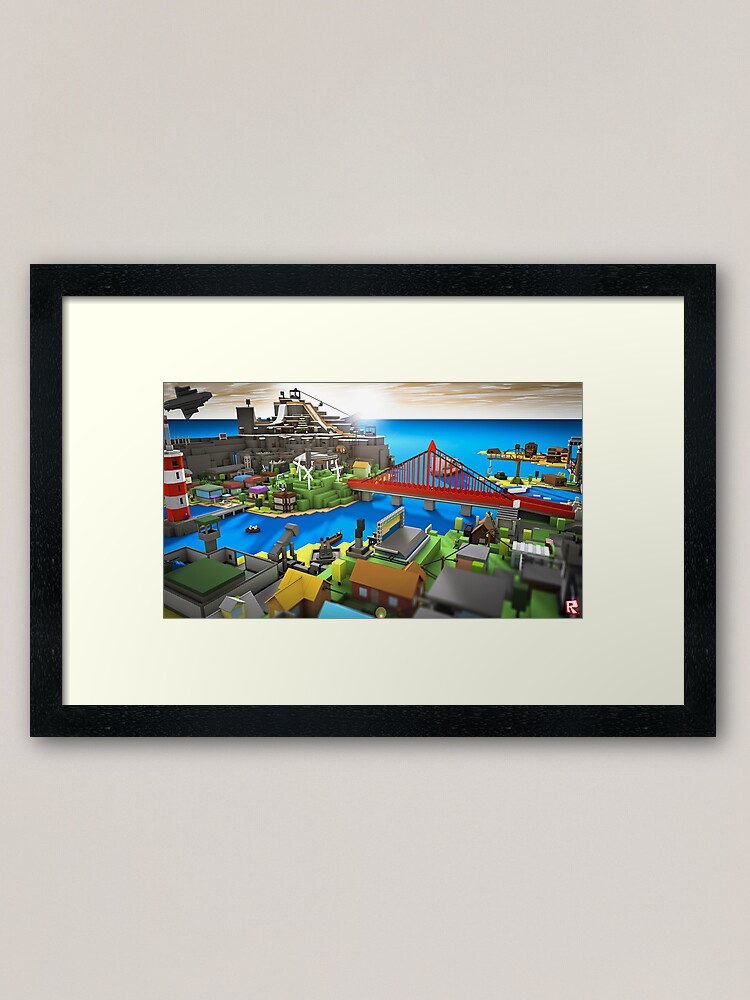 Roblox In The Ocean Game Framed Art Print By Best5trading Redbubble - roblox art prints redbubble