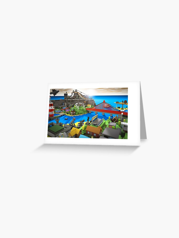 Roblox In The Ocean Game Greeting Card By Best5trading Redbubble - roblox on red games spiral notebook by best5trading redbubble